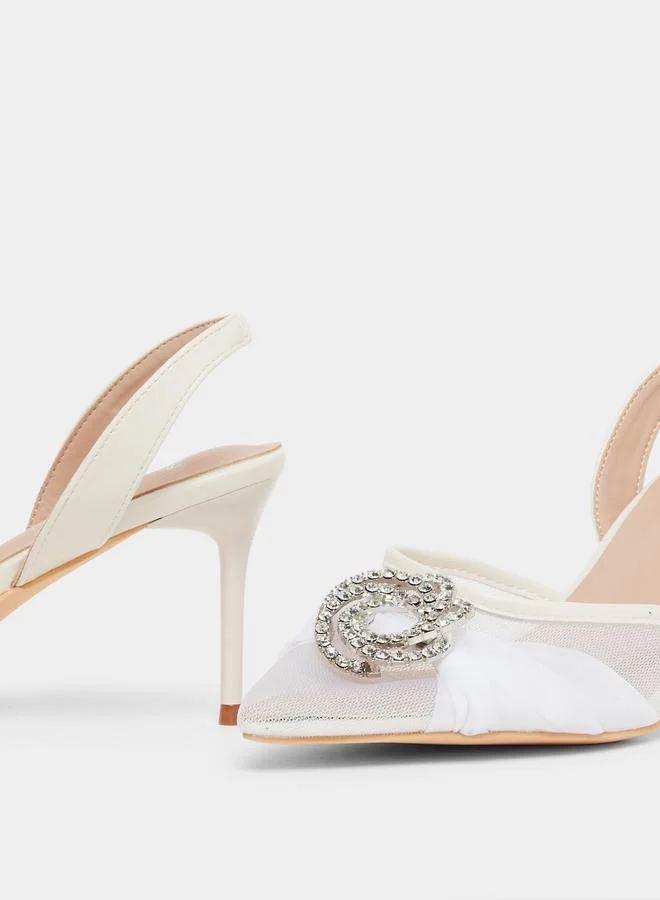 ستايلي صندل بسير خلفي ومزين للنساء